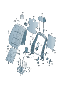 5QD881045H-Mldg assy Supt-lumbar, adjuster