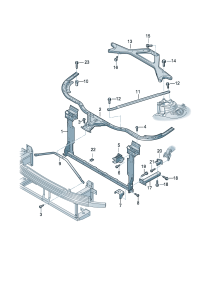 4N0805594C-Bracket, frt w/water Bracket, cooler