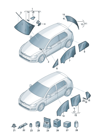 5GG845011A-GLASS, WINDSHIELD