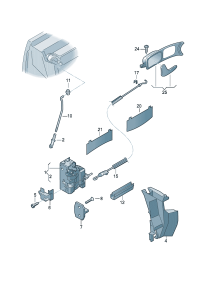 8E1837015AA-Door locking Switch assy-contact