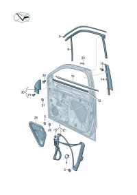 2GA837902D041-Baffle, door window frame (black D-31.08.2020)