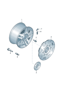 33D601149A-WHEEL CAP-AUDI-Q7/TOUAREG