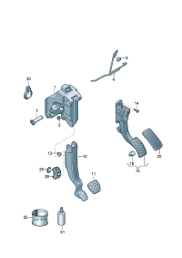 6RD721115A-Bracket, pedal