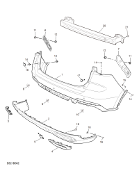 11036131-MOULDING REAR BUMPER