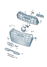 80D853651D-GRILLE, RADIATOR