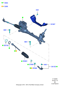 BV613D070BE-Gear assy-strg (RHD)
