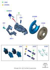AV612M008AA-Repair kit-disc brake (Focus 2011-2015 w/bev version)