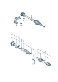 80D407271-Band f joint Shaft, half swing