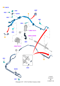 BV613691AD-Hose assy-reservoir to pump