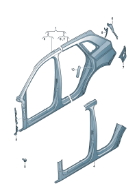 80D810075-Frame, quarter panel