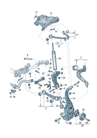 80D407151-TRACK CNTRL ARM FRT RH AUDI-Q7