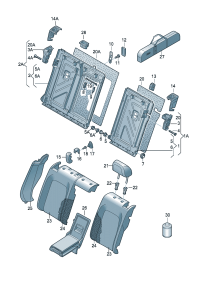 5QD885503-Mount assy., back