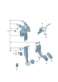5QD723058AE-Pedal mechanism-brake & accelerator Sensor assy Excludes: