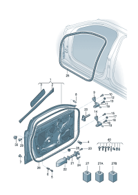 80D831051B-Door assy-rr, lh
