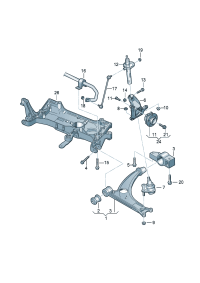 1KD407153-Track control arm frt rh Contained in:  Excludes:  D -01.04.20