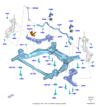 F2GZ3C097A-Lower suspension bracket RH