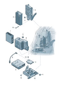 8R0907462B-Bracket, television tuner D-06.08.2012