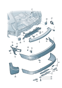 4L0807303A-Bumper  Porsche panamera: If needed after processing Panel, rear end Adjust with a tool