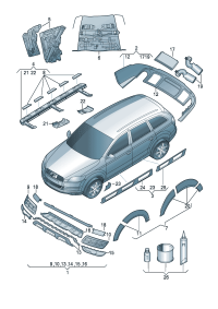 4L0071725-Pnl-rr apr For rear end vehicle The car model of the unit  Porsche panamera: