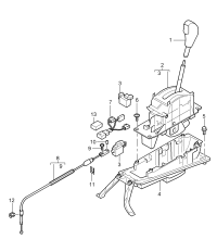 95542601101-Select lever Complete: Housing