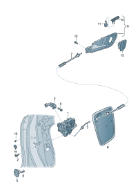 8U1837349-Cover, door lock