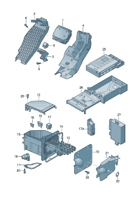 3D0907040L-Cont unit, air cond