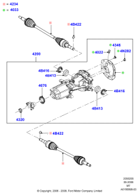 5L8Z4234BC-Shaft assy r rh