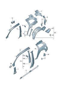 4L0809551-Plate-connector Wheel house