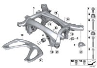 33312284090-Member, rear axle frame