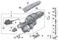 11657642469-Turbocharger w/exhaust manifold