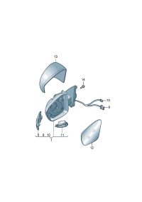 2GD857507D-Cover, outer mirror