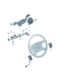 6R0905851B-W/ignition switch Without a lock cylinder Lock steering