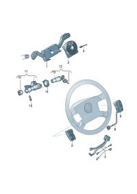 6Q0953513E-Switch, steering For beltmultifunction Display unit of the car