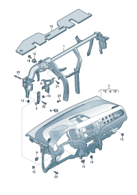 51G857017-Member, instrument panel cross