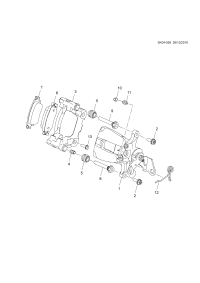 26369081-Kit (incl. 6,7), rear disc brake plate