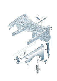 4GD821101A-THE WING IS FRONT LEFT