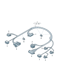 6Q1971566L-Harness, for warm wind Adjuster  For air conditioners with semi-automatic regulation Vehicle
