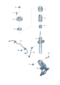 16D413031A-SHOCK ABSORBER-FRRH-VW-TOUREG