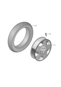 3W0601025DE-Wheel, emergency/for car models w/seat emergency/./D -28.02.2011