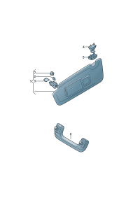 8WD857551B-Visor, sun with mirror Cover  For sub assy lighting The model of cosmetic mirror