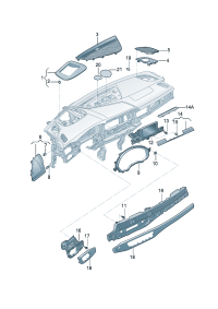 8WD857227-Bezel assy-speaker
