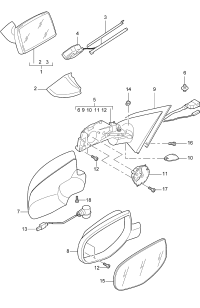 95573162800-Cover, outer mirror