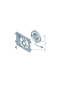 2QD121203A-Radiator, fan & Grommet, fan