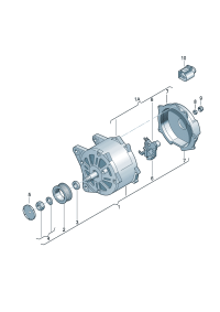 06E903119S-Pulley, v For alternator: