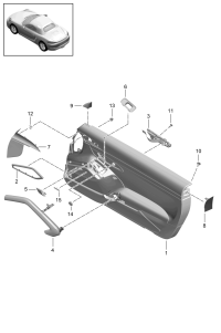 99155572302-Stay frame Window regulator (Co-pilot position)