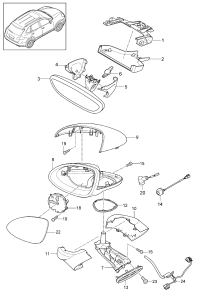 95873155510-Grommet Housing assy-rr view Holder-mirror