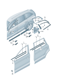 8R0853970D4U8-Plate, door (ghost (black))