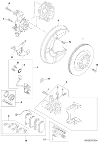 3W0698679C-Caliper mtg, w/o u200c pad D -MJ 2010