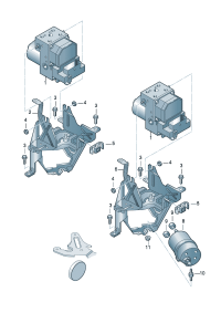 8E0614111AJ-Unit assy-ABS For belt electron Diff lock-EDS-car  For belt drive skid Adjuster assy  