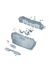 80G853651-GRILLE, RADIATOR